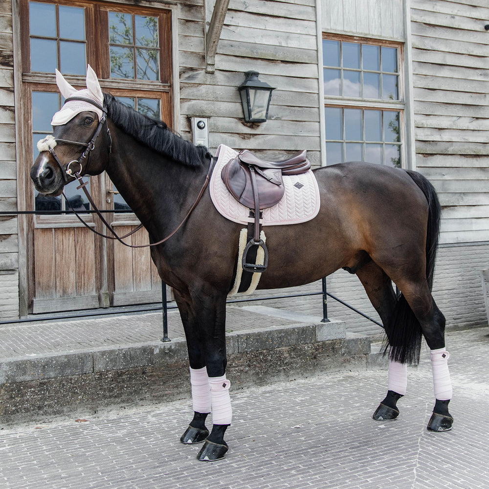 Kentucky Horsewear Dressage Saddle Pad Sammy Glitter Pearls Dusty Rose