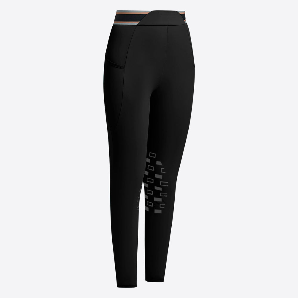 Irideon Leggings équitation Avec Patchs Genoux, Gris Taille L – Fabriqués USA