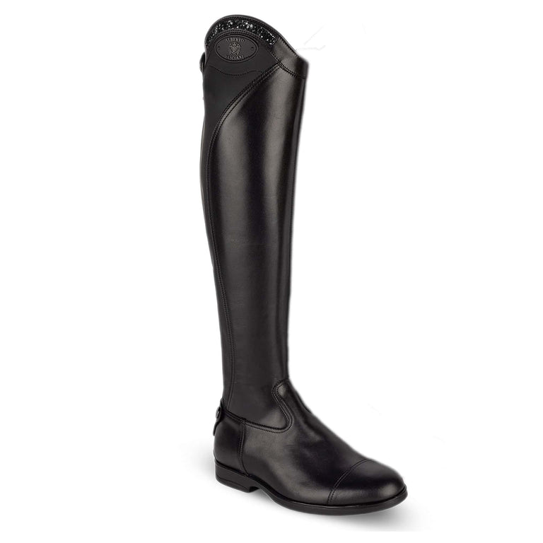 Sub | AF10 Loreto Black Glitter Riding Boots - Black | 2