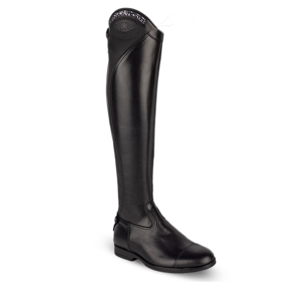 Alberto Fasciani Loreto Silver Glitter Riding Boots - Black