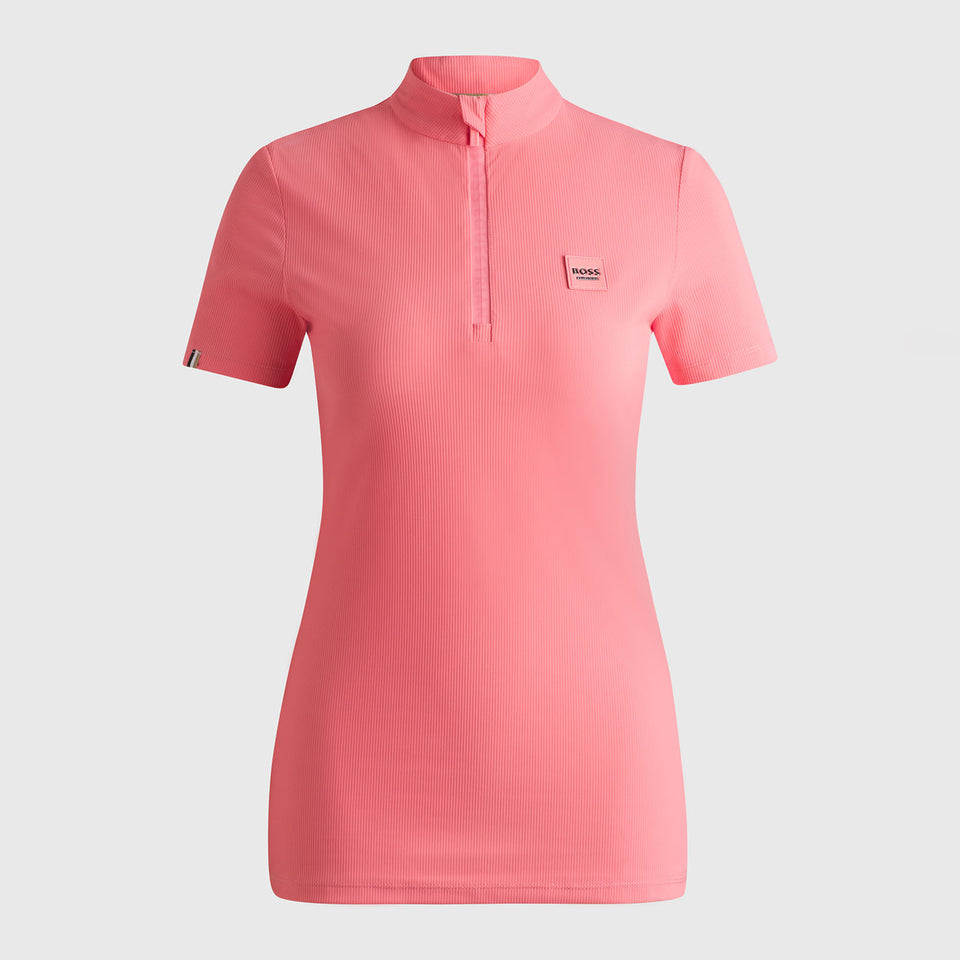 BOSS Equestrian Maira Stripes Training Top - Pink