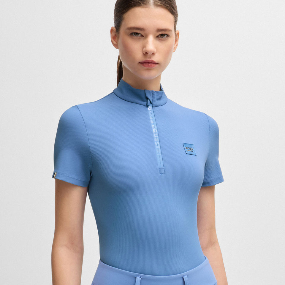 BOSS Equestrian Maira Stripes Training Top - Riviera