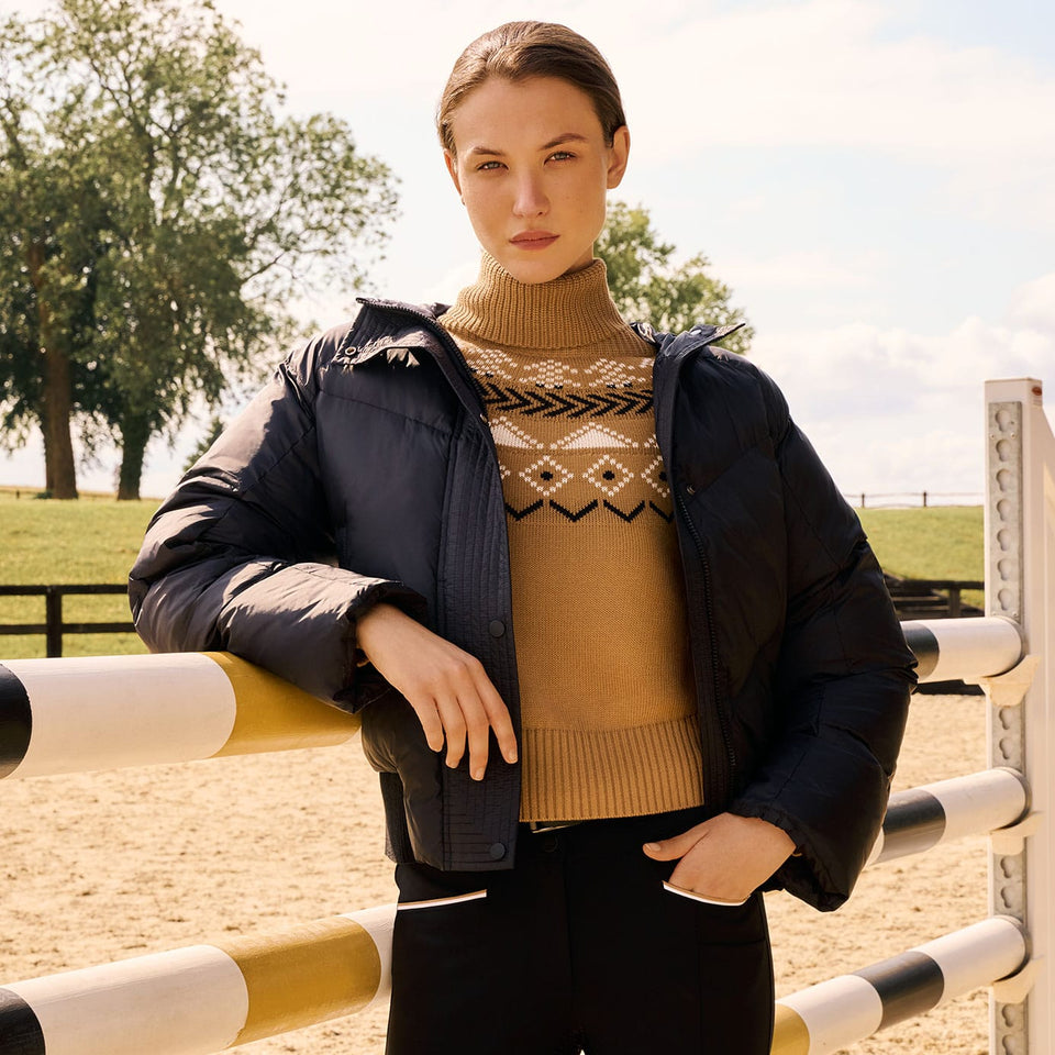 BOSS Equestrian Marsha Bomber Puffer Jacket - Black