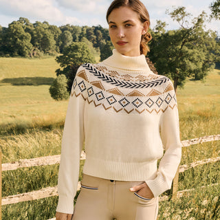 BOSS Equestrian Anuk Knitted Jumper Norway - Soft Cream