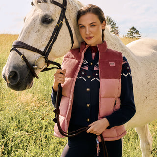 BOSS Equestrian Viola Cord Puffer Gilet - Rose Haze