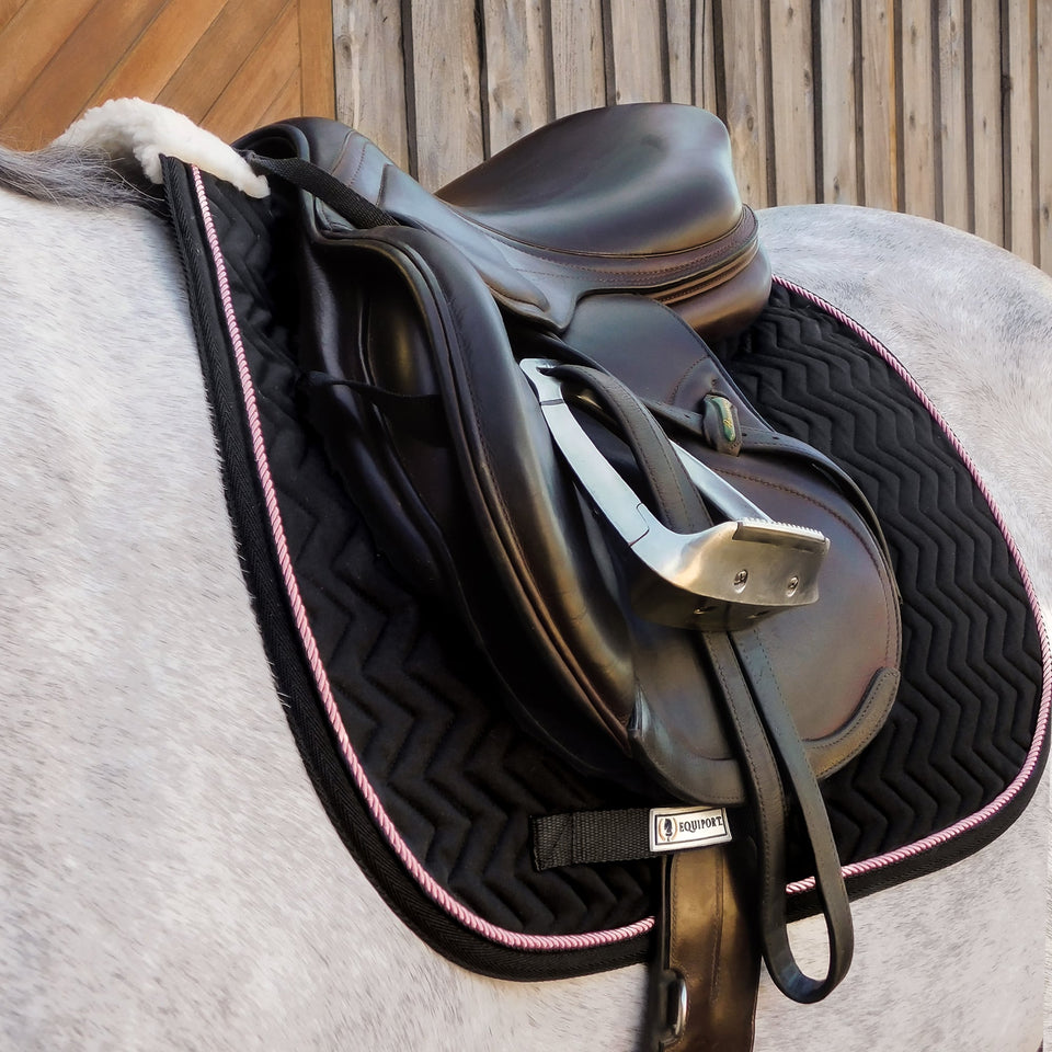 Equiport Chevron Jumping Saddle Cloth - Black