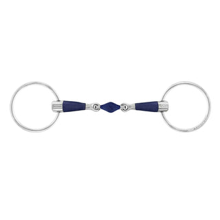 Bombers Blue Elliptical Loose Ring Snaffle