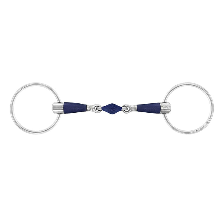 Bombers Blue Elliptical Loose Ring Snaffle