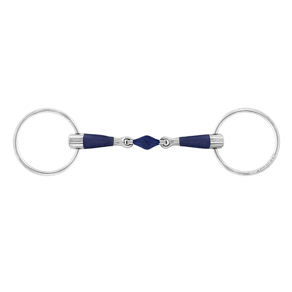 Bombers Blue Elliptical Loose Ring Snaffle