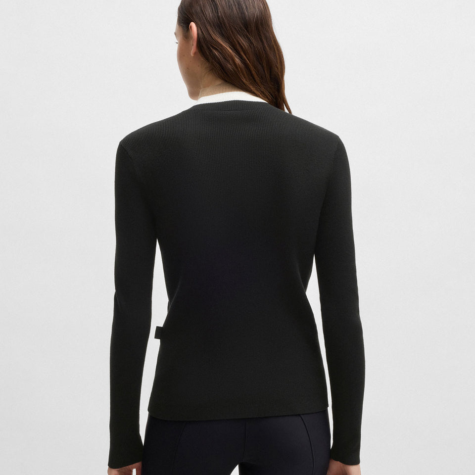 BOSS Equestrian Abigal Knitted Jumper - Black