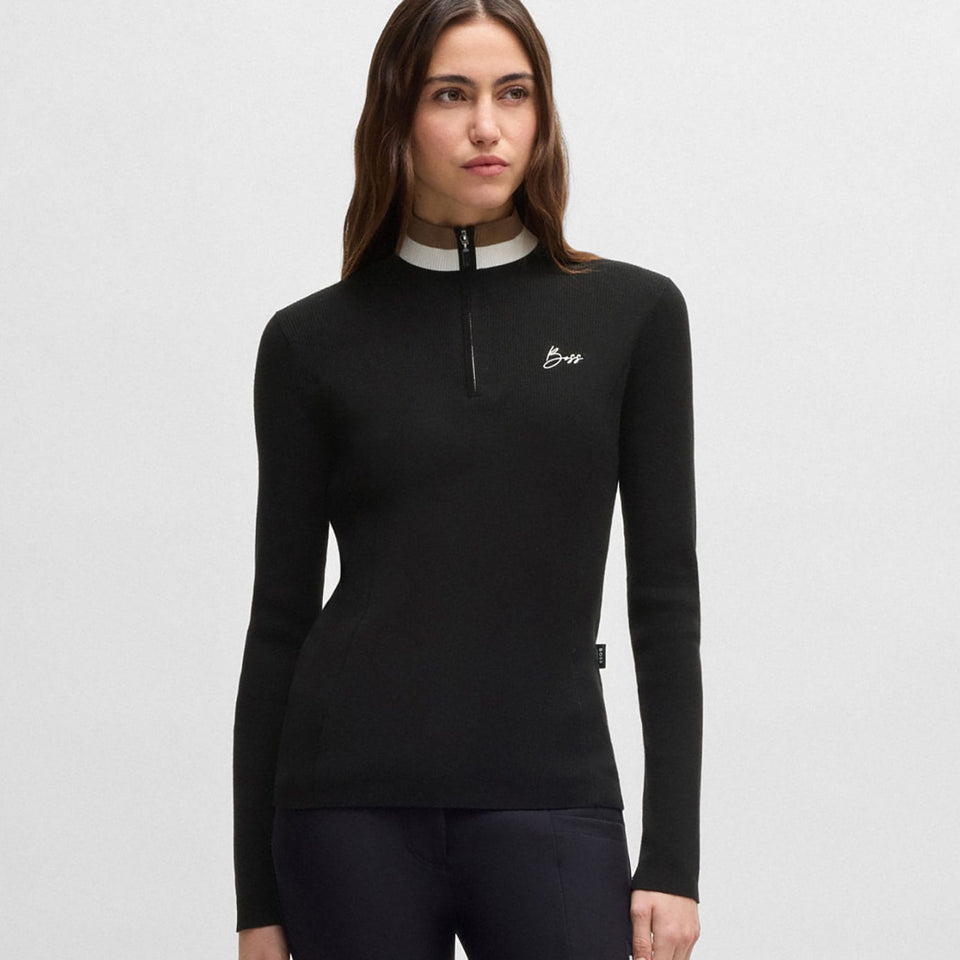 BOSS Equestrian Abigal Knitted Jumper - Black