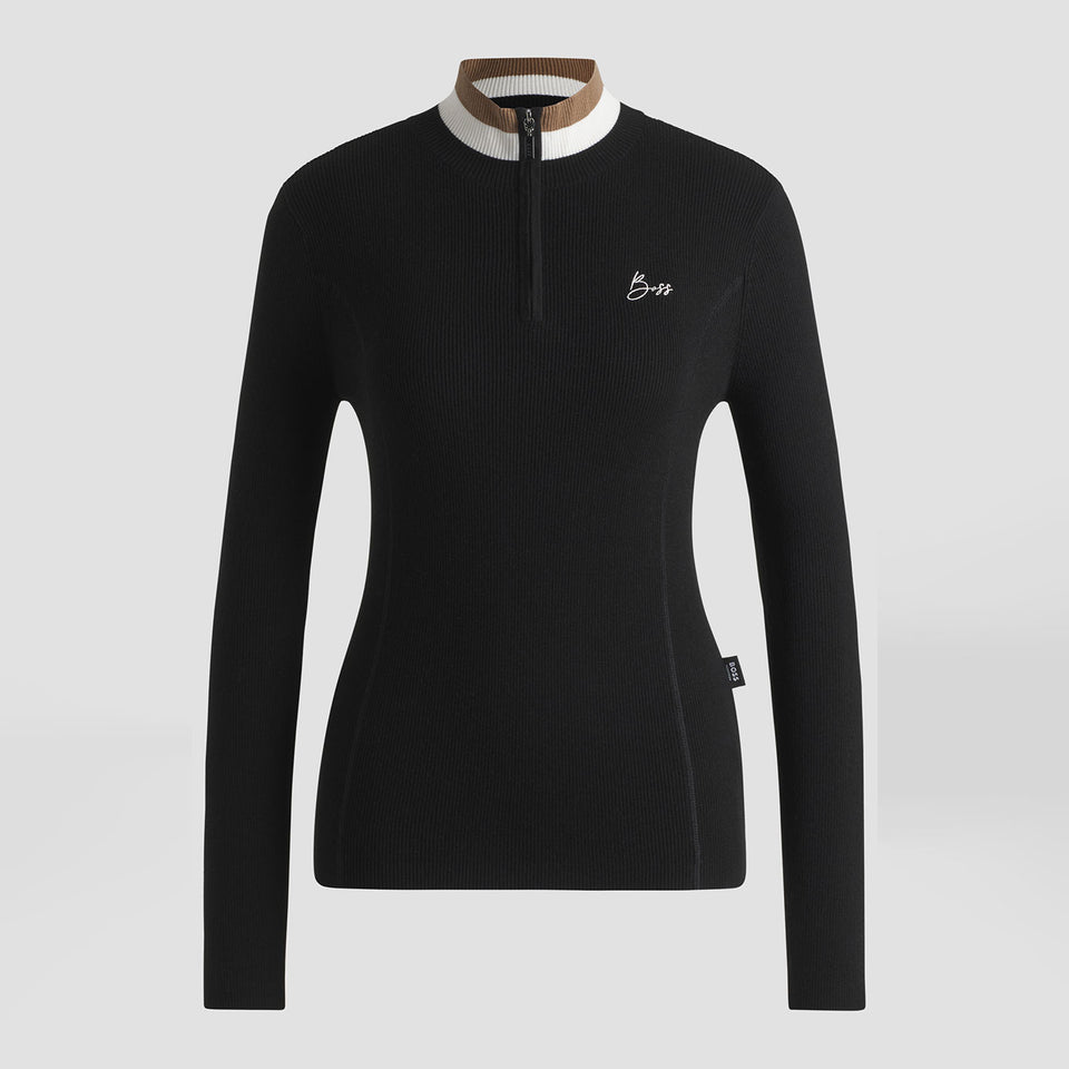 BOSS Equestrian Abigal Knitted Jumper - Black