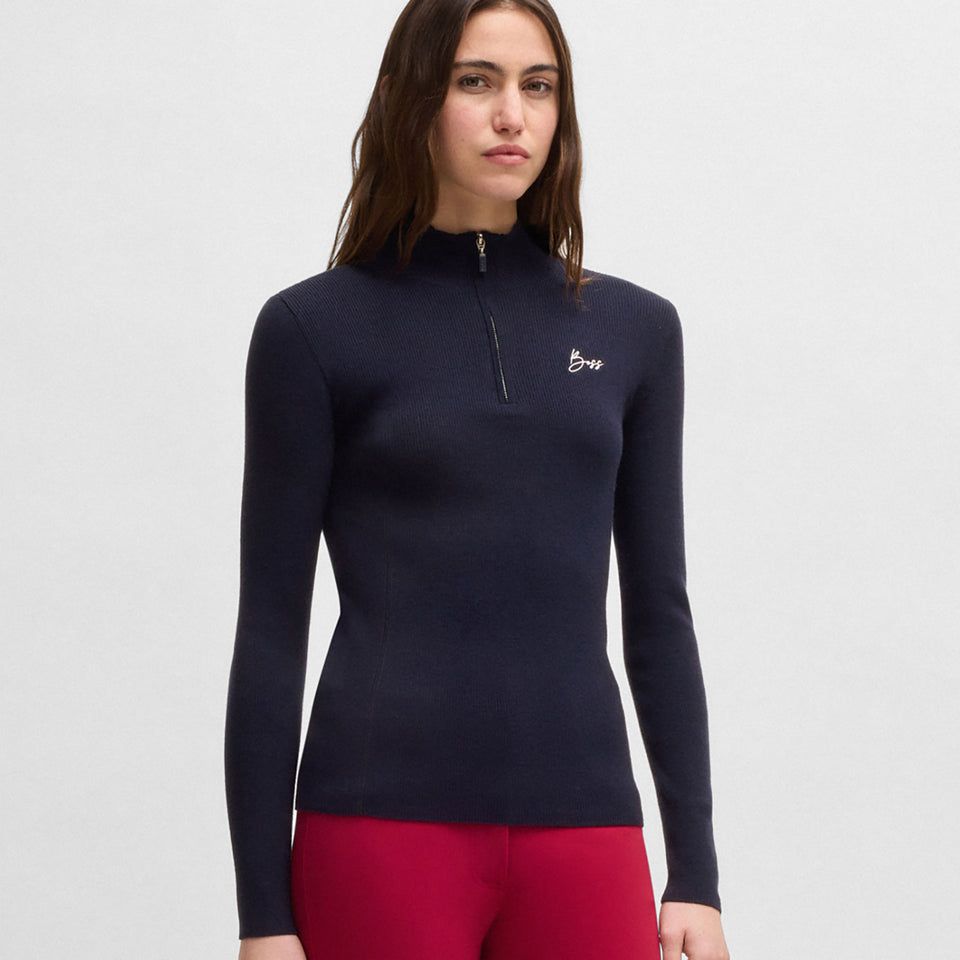 BOSS Equestrian Alicia Knitted Jumper - Sky Captain