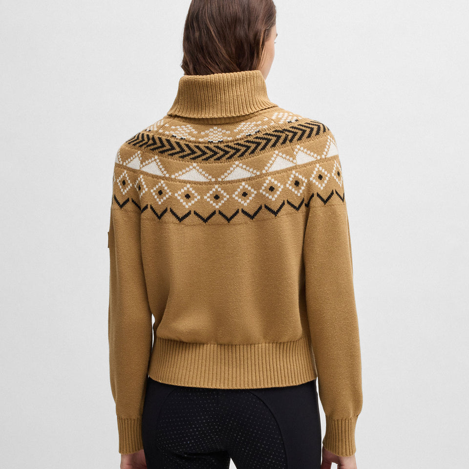 BOSS Equestrian Anuk Knitted Jumper Norway - Camel