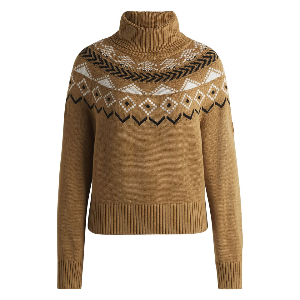 BOSS Equestrian Anuk Knitted Jumper Norway - Camel