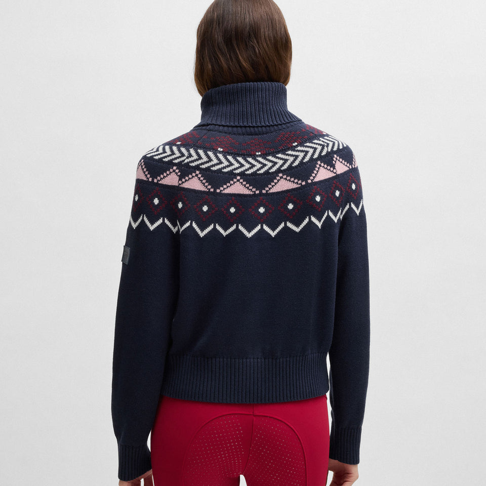 BOSS Equestrian Anuk Knitted Jumper Norway - Sky Captain