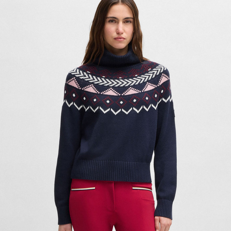 BOSS Equestrian Anuk Knitted Jumper Norway - Sky Captain