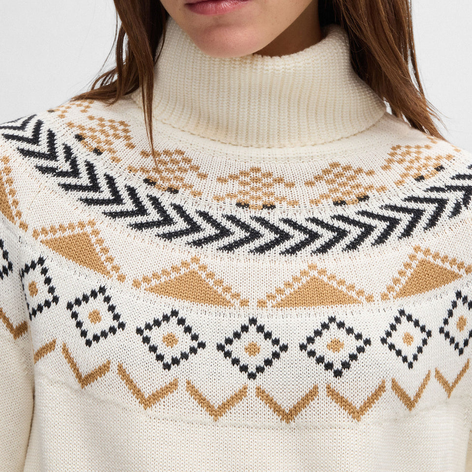 BOSS Equestrian Anuk Knitted Jumper Norway - Soft Cream