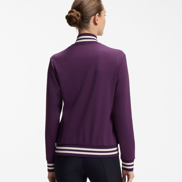BOSS Equestrian Ava Zip-Up Sweater - Deep Purple
