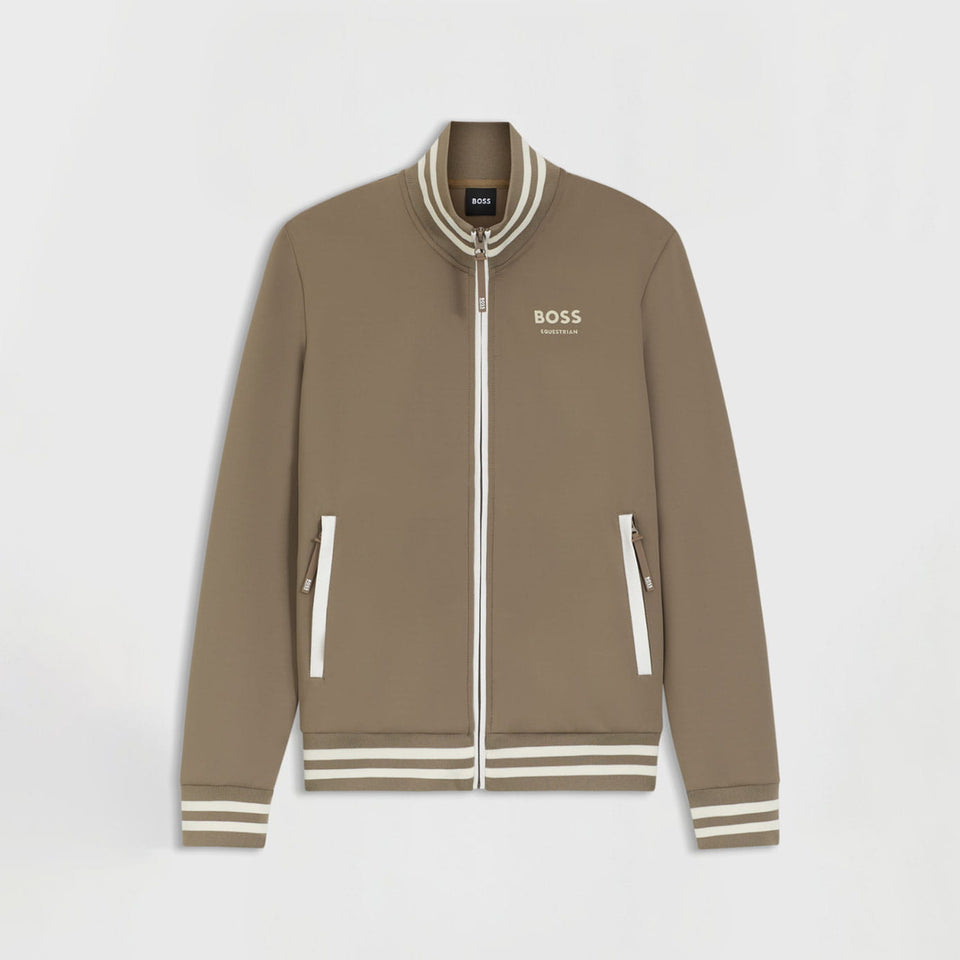 BOSS Equestrian Ava Zip-Up Sweater - Walnut