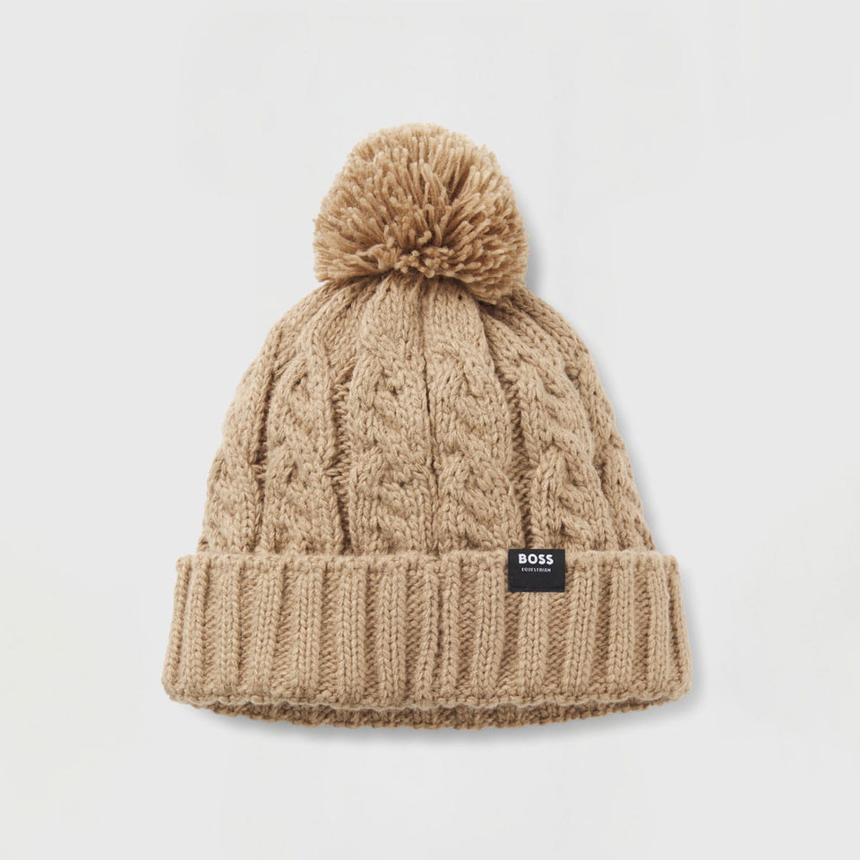 BOSS Equestrian Bella Beanie Bobble Hat - Walnut