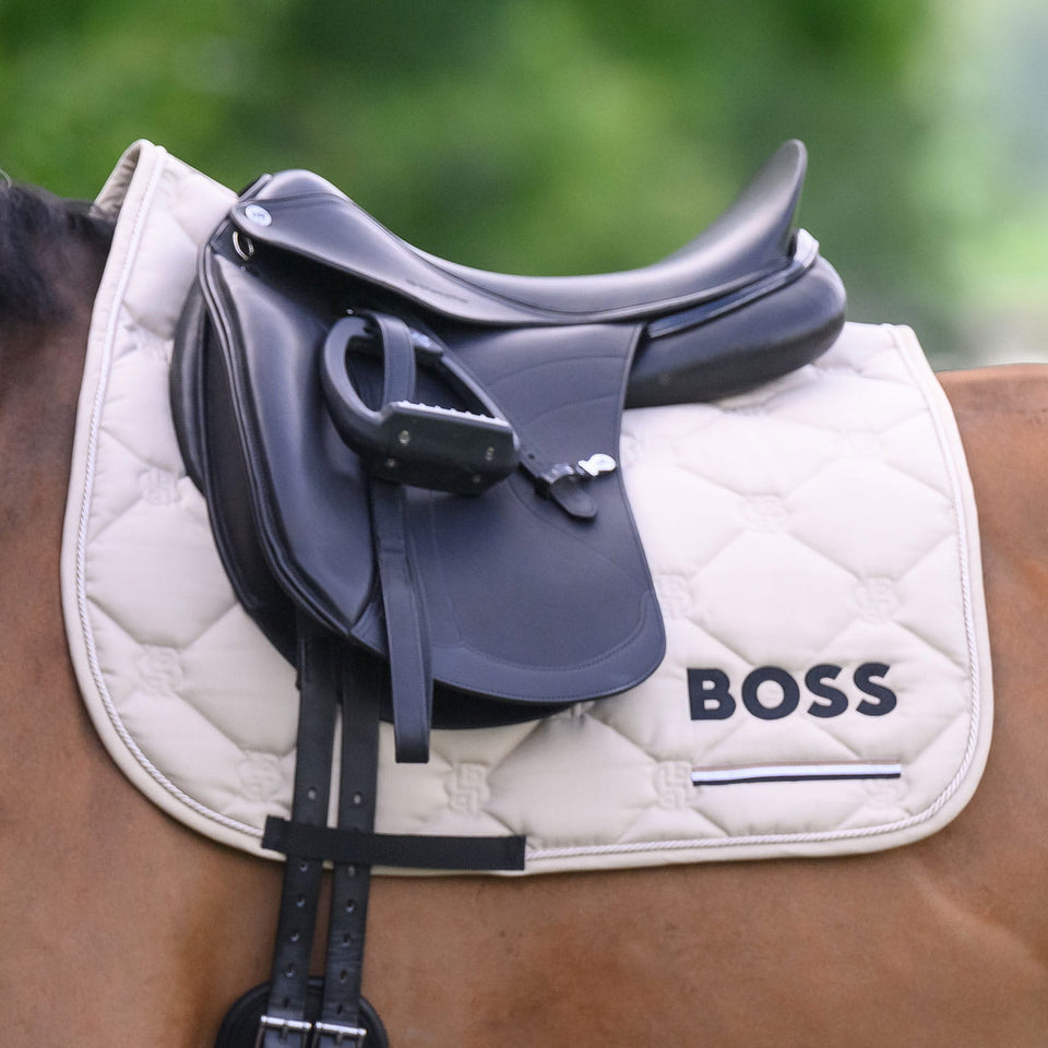 BOSS Equestrian Cambridge Tape Dressage Saddle Cloth - Pumice
