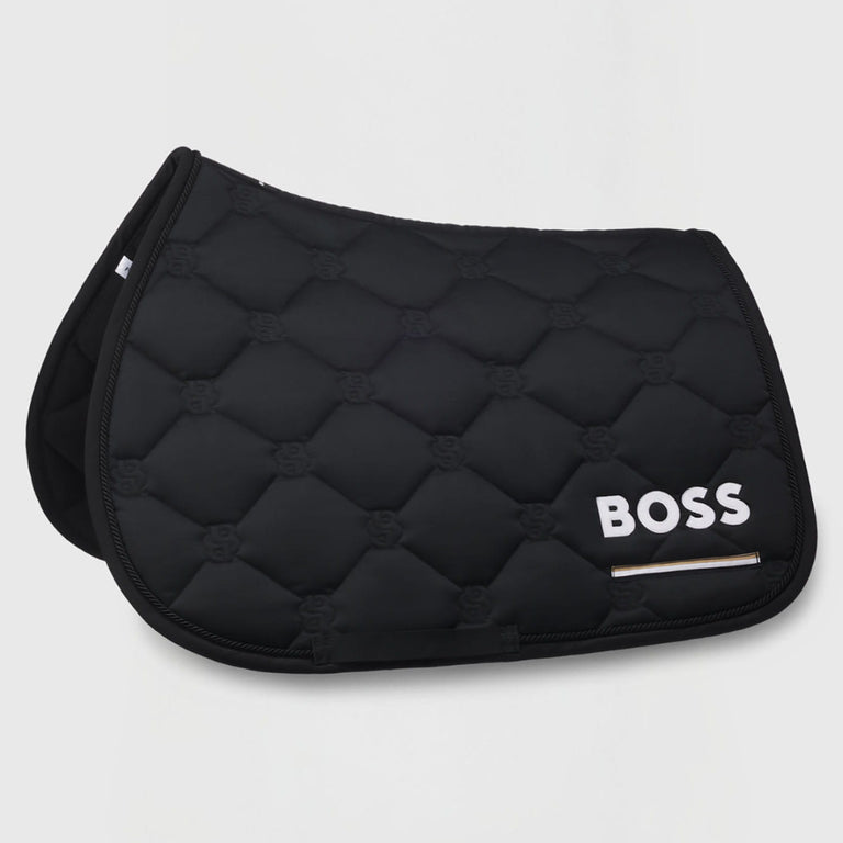 BOSS Equestrian Cheltenham Tape Jumping Saddle Cloth - Black