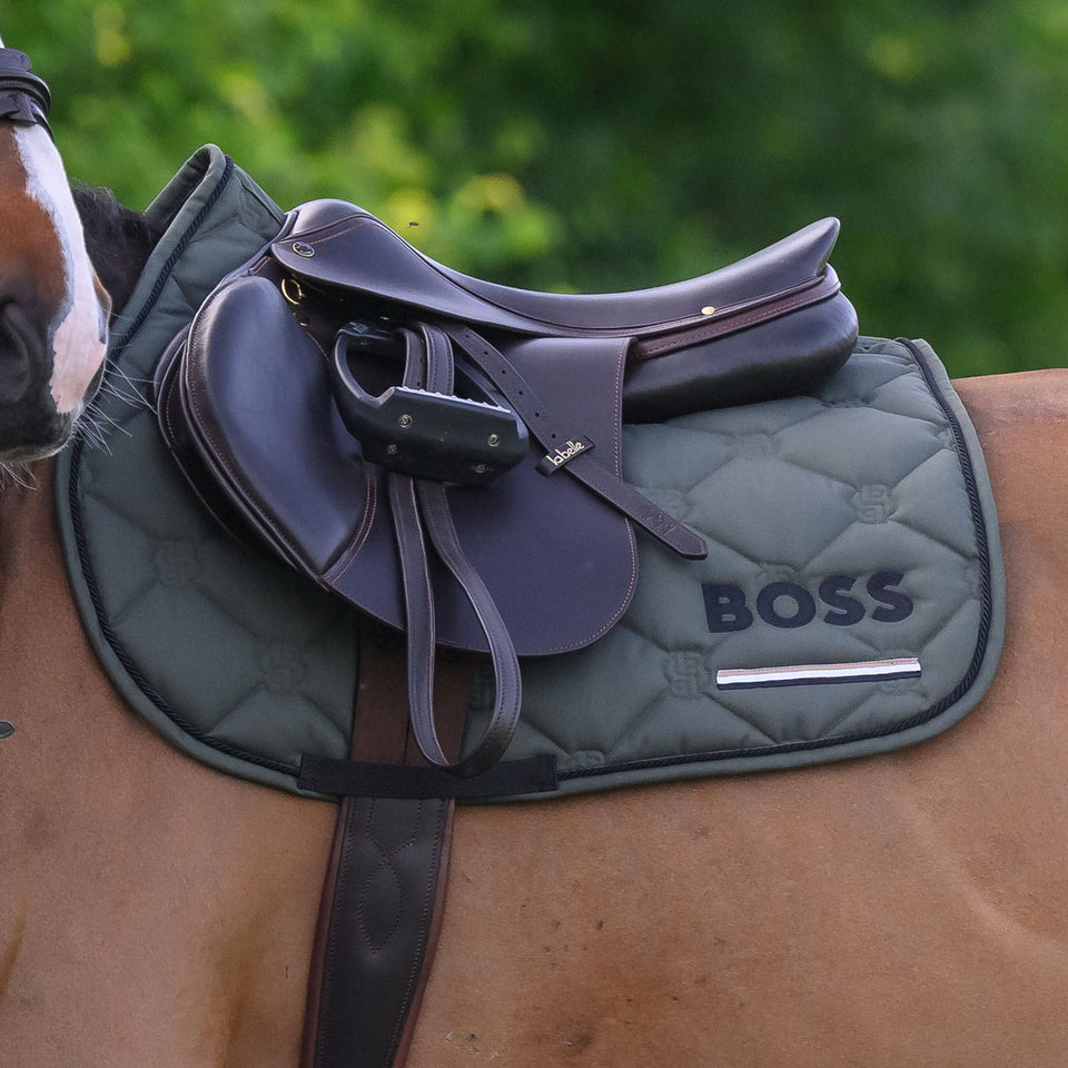 BOSS Equestrian Cheltenham Tape Jumping Saddle Cloth - Pine Grove