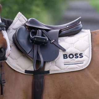 BOSS Equestrian Cheltenham Tape Jumping Saddle Cloth - Pumice