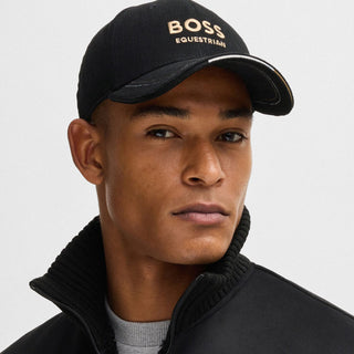 BOSS Equestrian Cord Classic Cap - Black