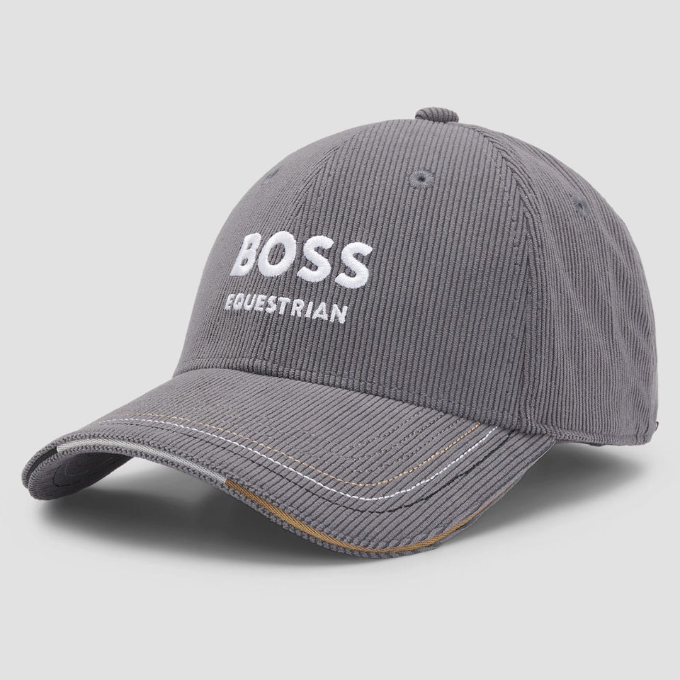 BOSS Equestrian Cord Classic Cap - Grey