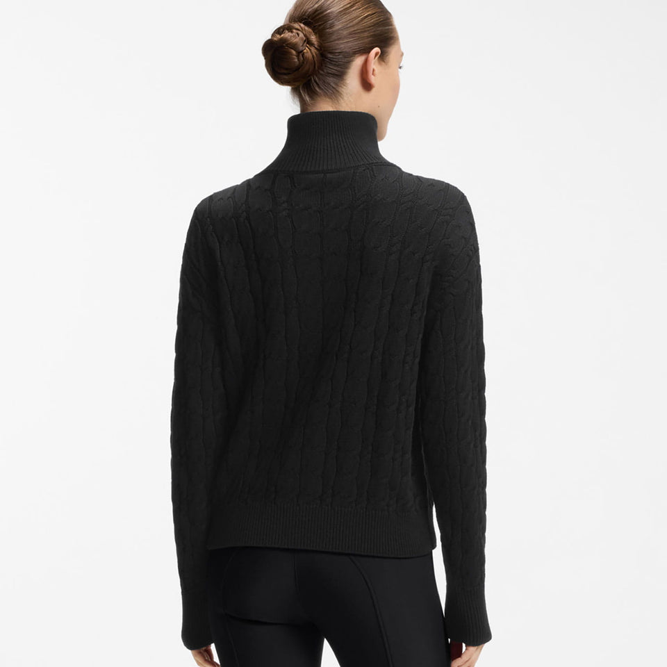 BOSS Equestrian Ella Zip Knitted Jumper - Black