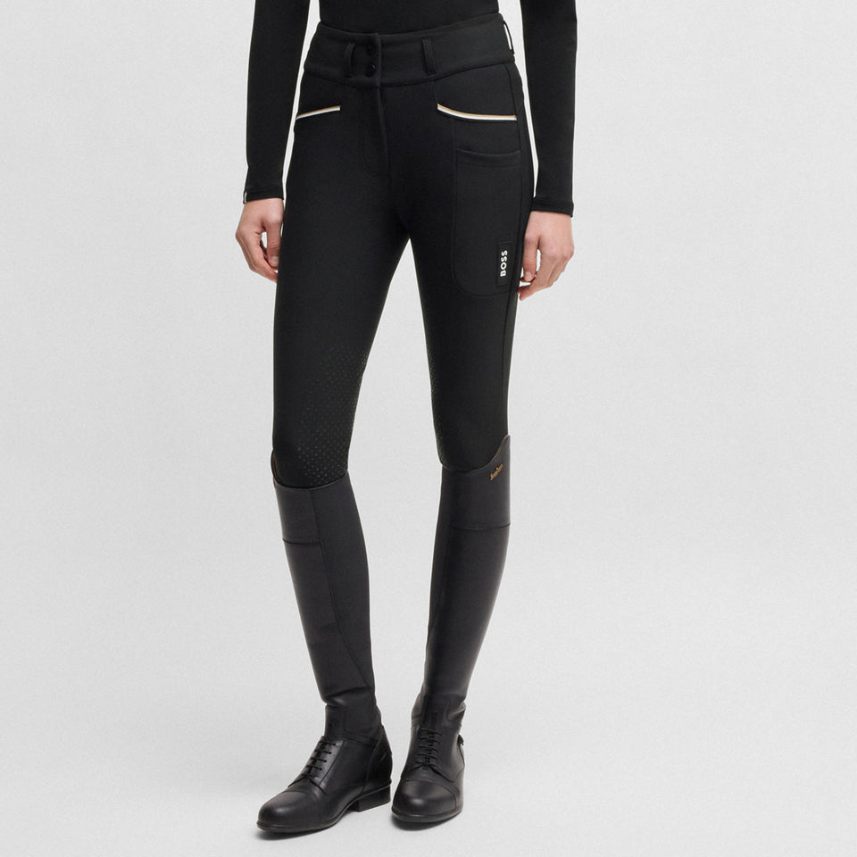 BOSS Equestrian Hannah High Waist Knee Grip Breeches - Black