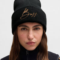 BOSS Equestrian High Cuff Beanie Hat - Black