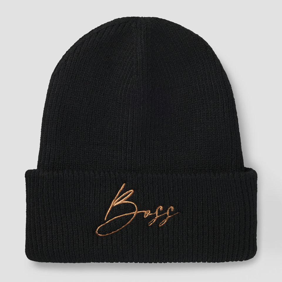 BOSS Equestrian High Cuff Beanie Hat - Black