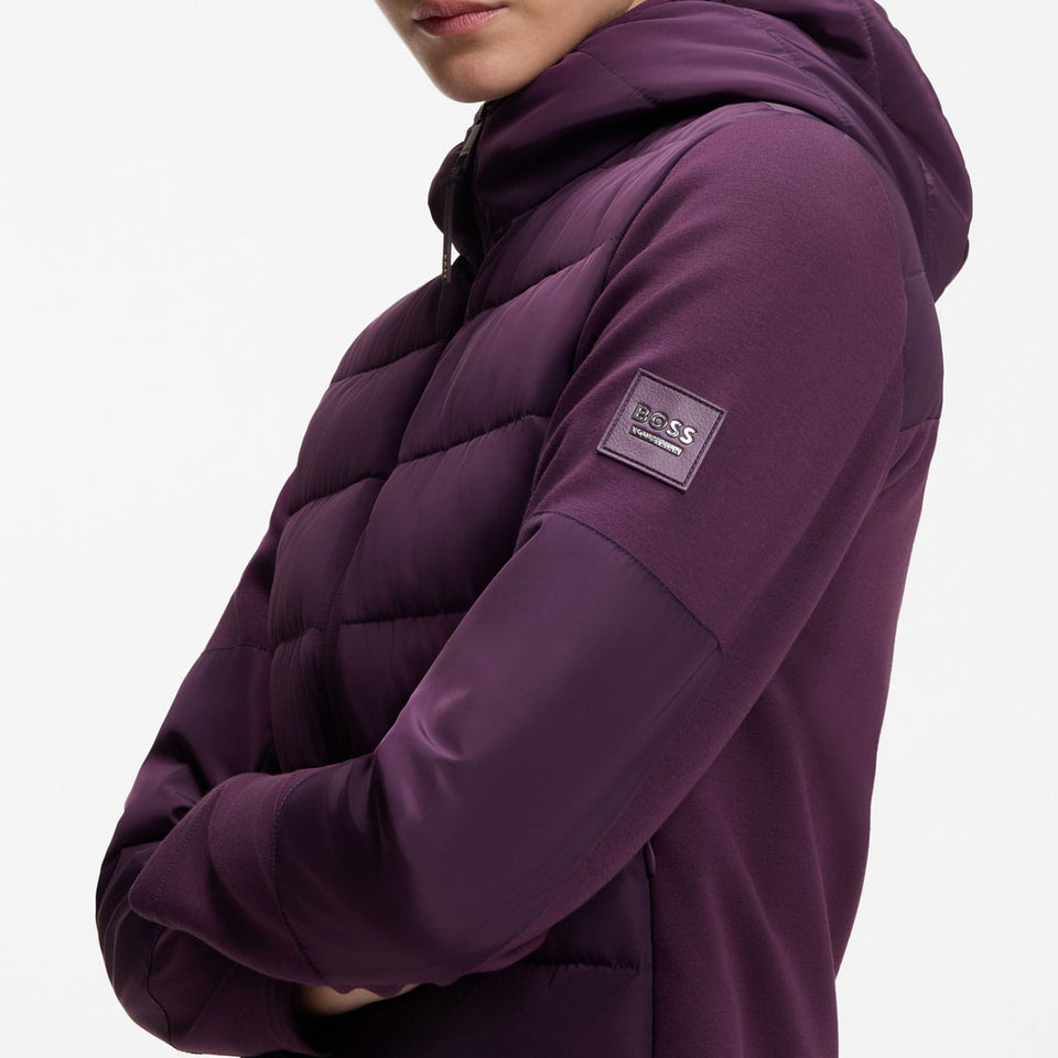 BOSS Equestrian Jessy Puffer Hybrid Jacket - Deep Purple