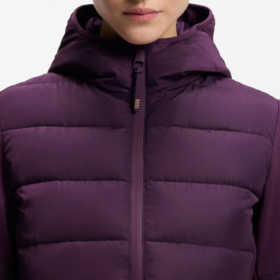 BOSS Equestrian Jessy Puffer Hybrid Jacket - Deep Purple