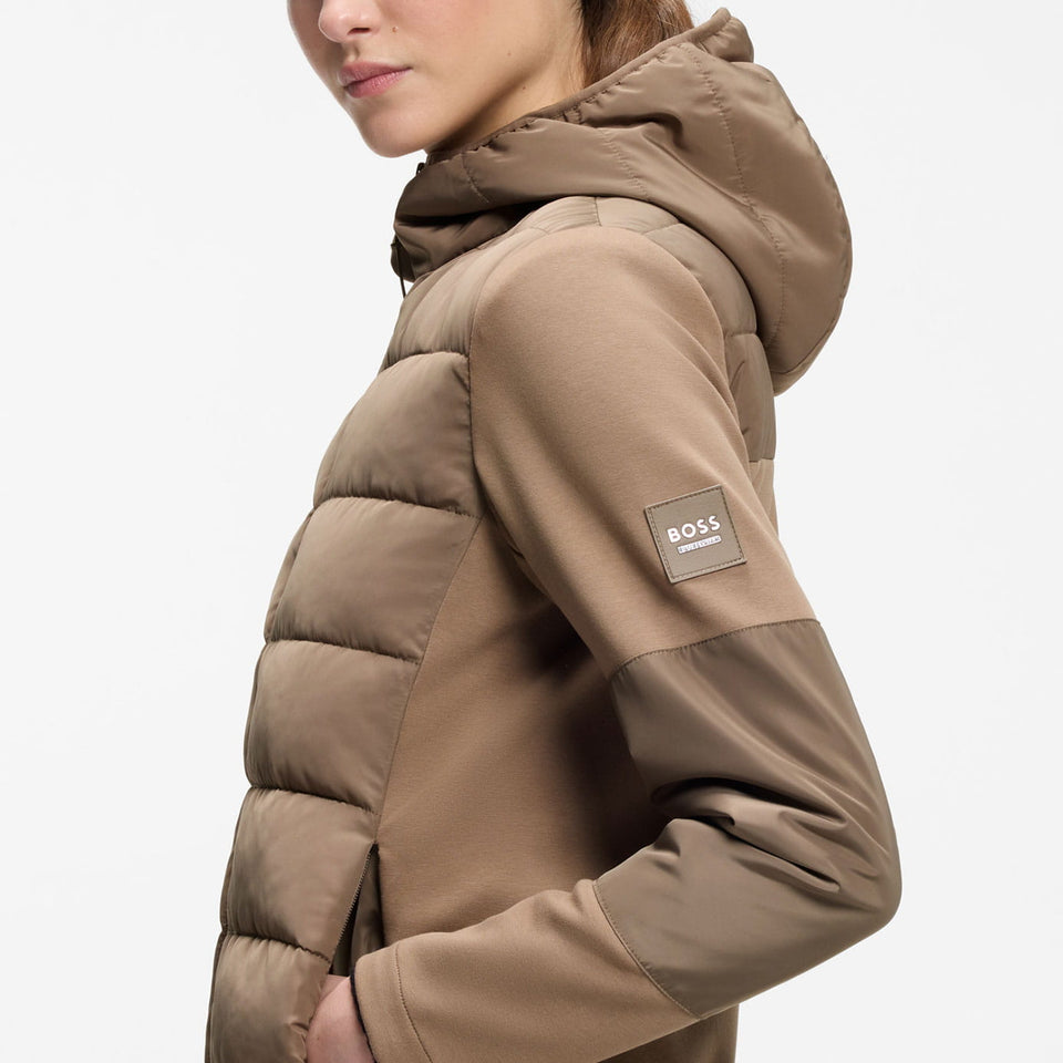 BOSS Equestrian Jessy Puffer Hybrid Jacket - Walnut