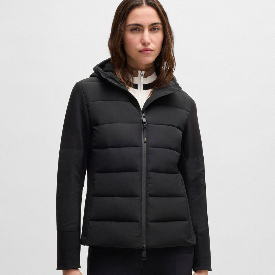 BOSS Equestrian Jessy Puffer Hybrid Jacket - Black