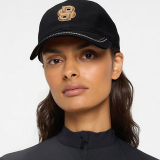 BOSS Equestrian Leather BB Logo Cap - Black