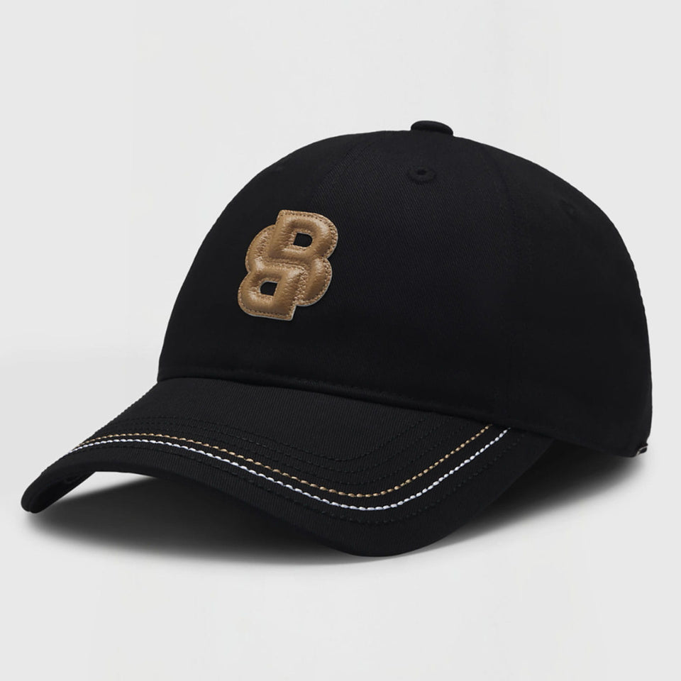 BOSS Equestrian Leather BB Logo Cap - Black