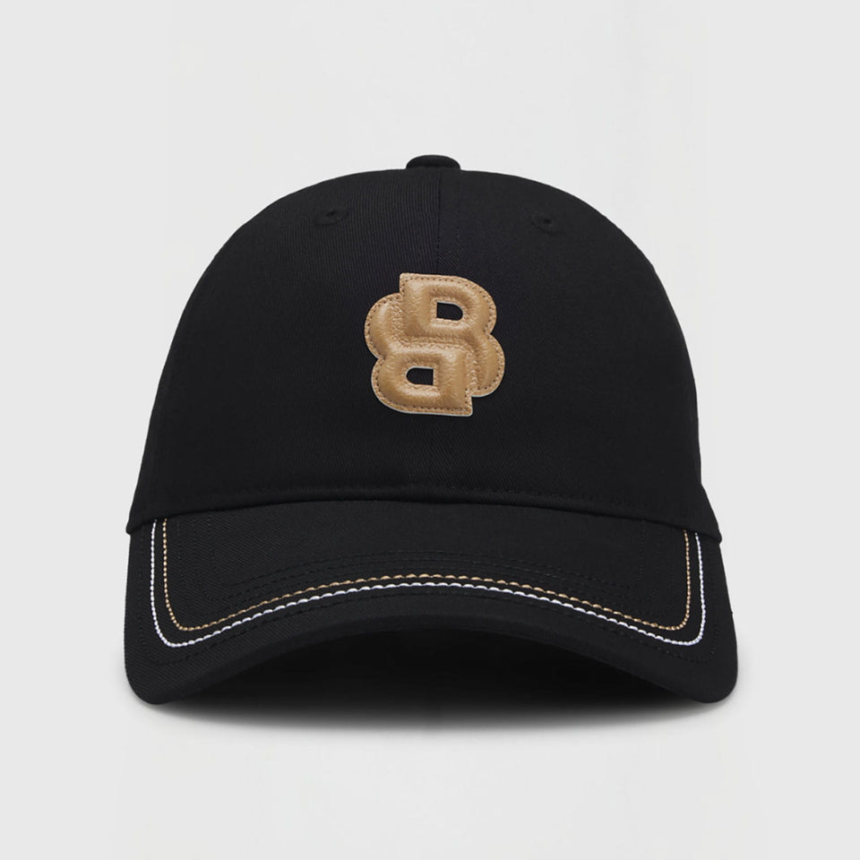 BOSS Equestrian Leather BB Logo Cap - Black