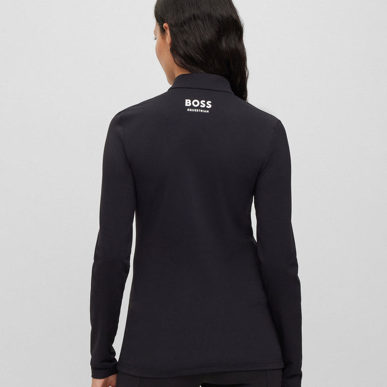 BOSS Equestrian Lia Signature Stripe Training Shirt - Black