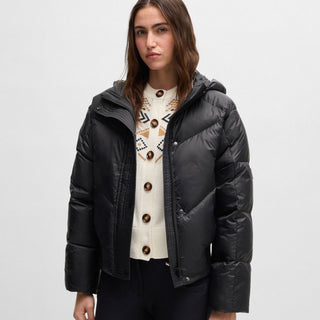 BOSS Equestrian Marsha Bomber Puffer Jacket - Black