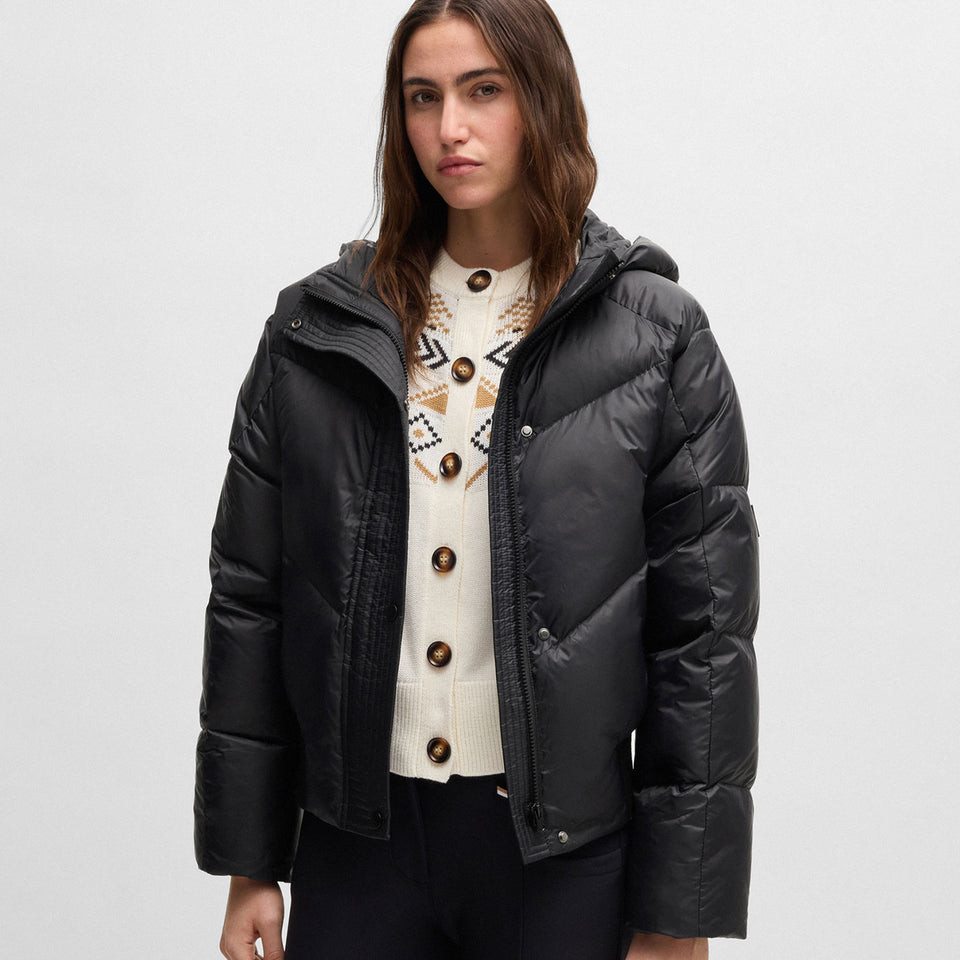 BOSS Equestrian Marsha Bomber Puffer Jacket - Black