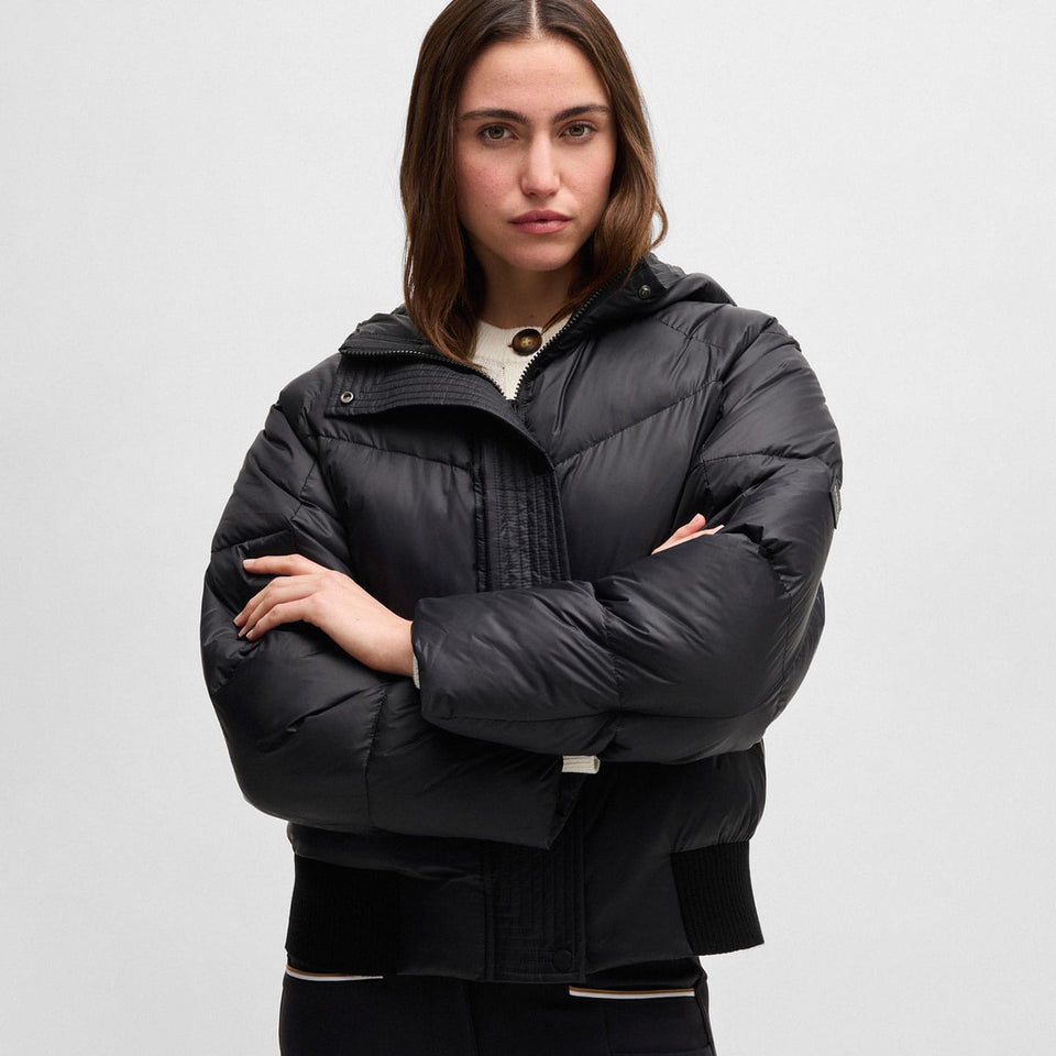 BOSS Equestrian Marsha Bomber Puffer Jacket - Black