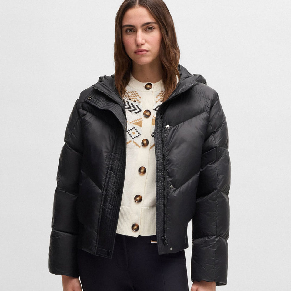 BOSS Equestrian Marsha Bomber Puffer Jacket - Black