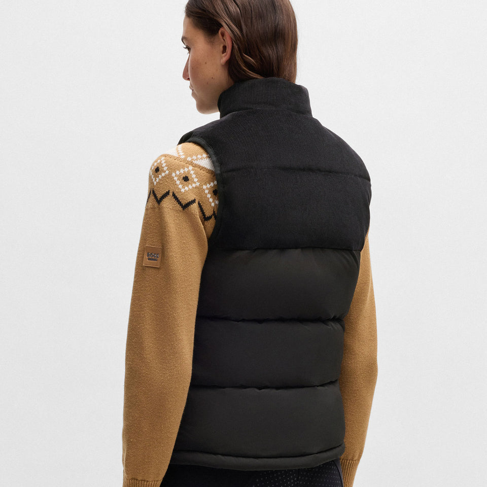 BOSS Equestrian Viola Cord Puffer Gilet - Black