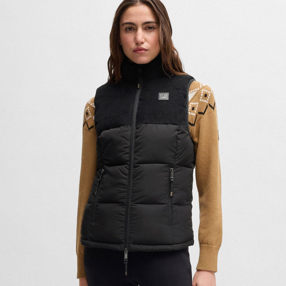 BOSS Equestrian Viola Cord Puffer Gilet - Black