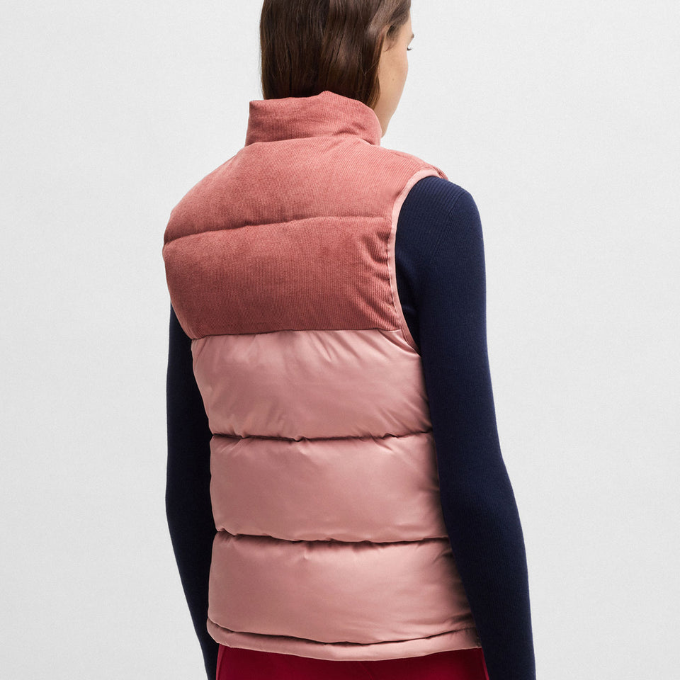 BOSS Equestrian Viola Cord Puffer Gilet - Rose Haze